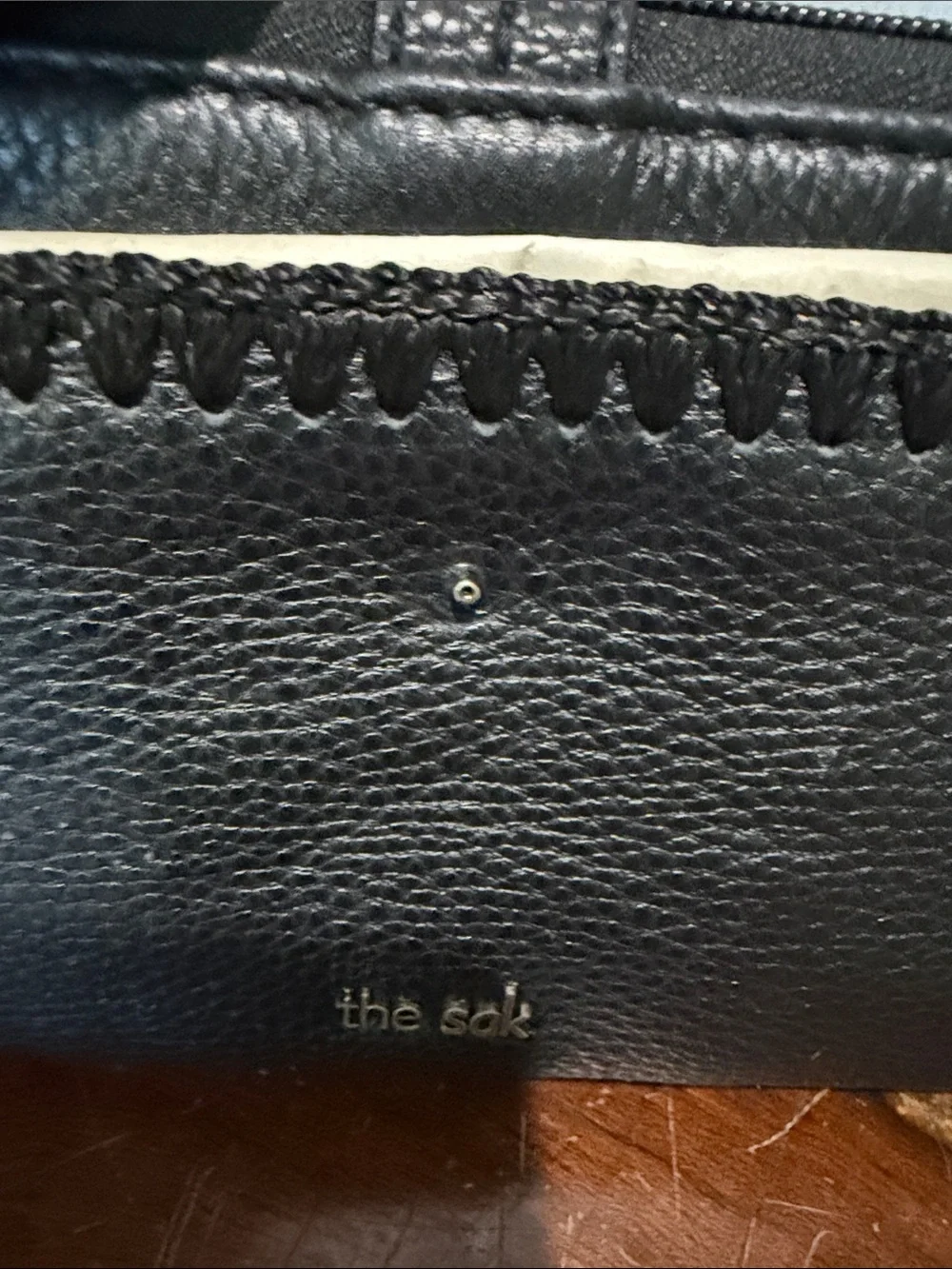 The Sak Iris Black WristletCrochet Detail Crossbody Wallet NEW See Details